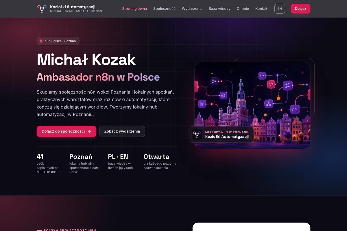 Koziołki Automatyzacji home page — screenshot