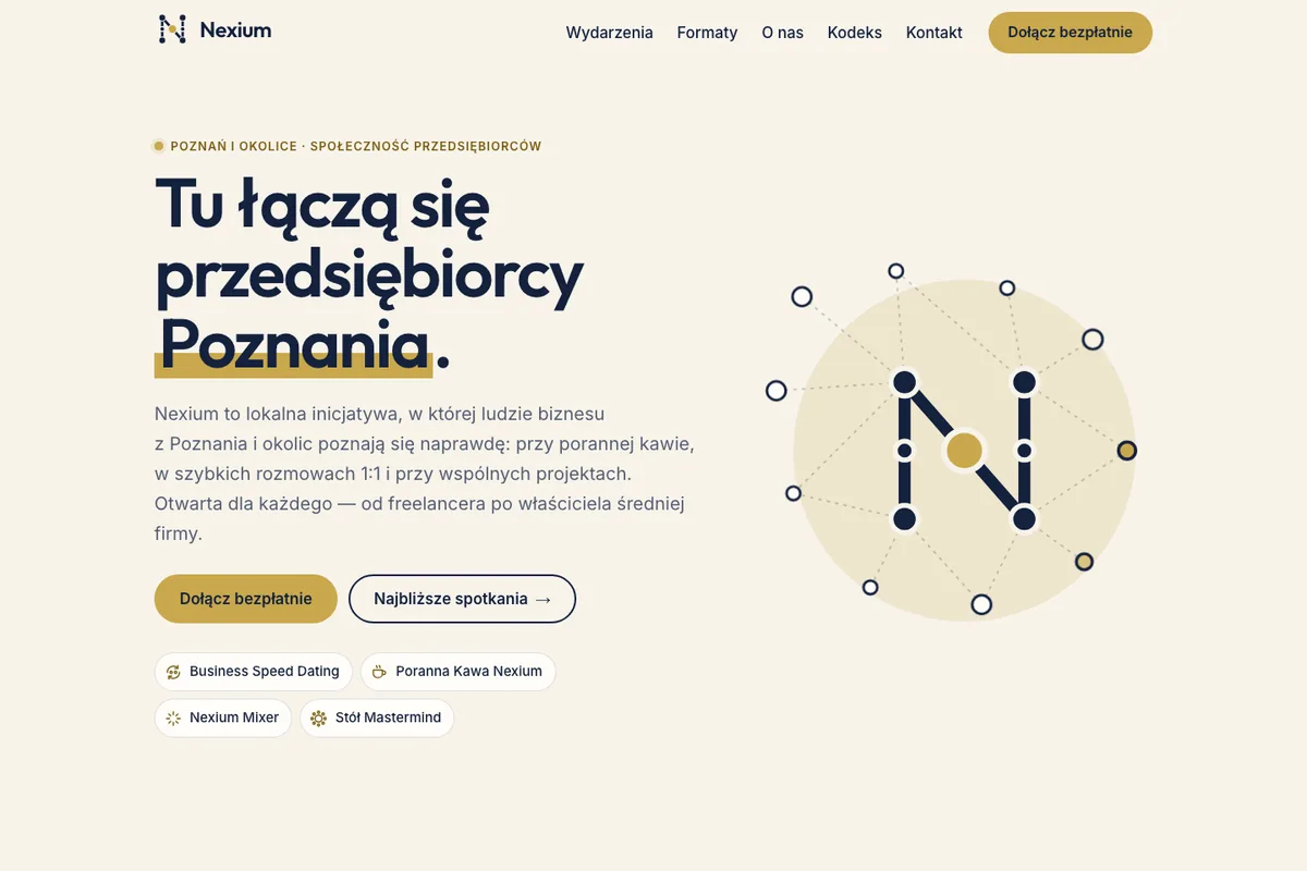 Nexium home page — screenshot