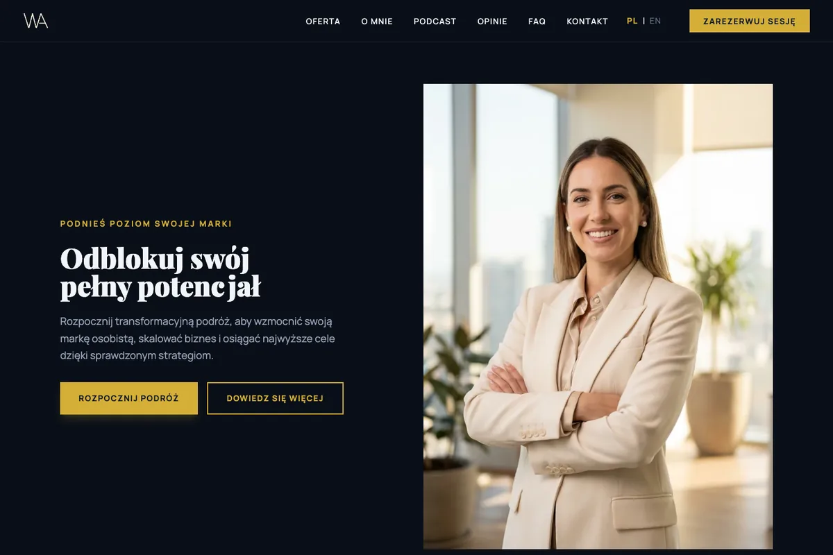 Weronika Brand home page — screenshot